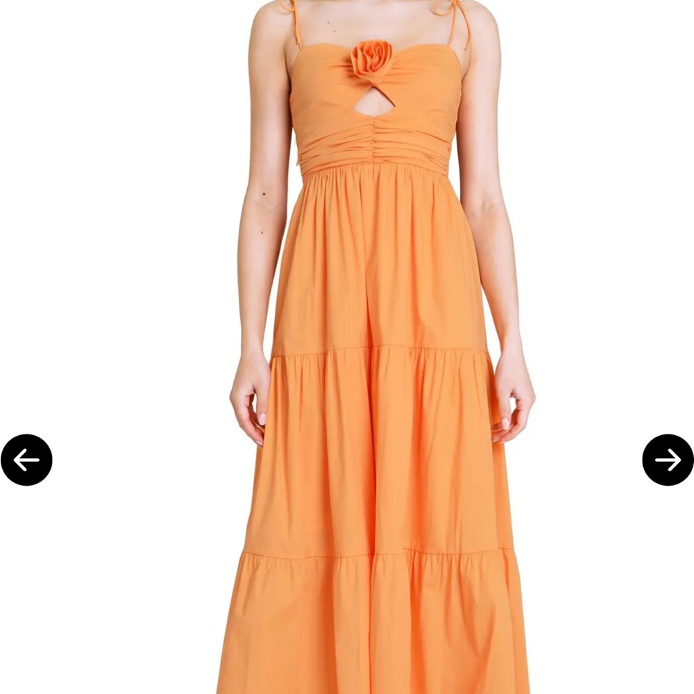 Victoria Tiered Ruffle Stretch Cotton Dress Brand New
